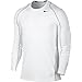 Nike Men's Pro Cool Top White/Matte Silver/Black Size X-Large