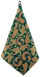 Jaci's Gems Emerald Paisley Microfiber Golf Towel