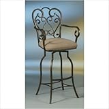 Magnolia Swivel Barstool with Arms in Autumn Rust