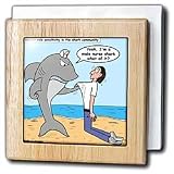 Rich Diesslins Funny General - Editorial Cartoons - Male Nurse Shark - Tile Napkin Holders