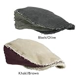 Distressed Canvas Ivy Flat Cap