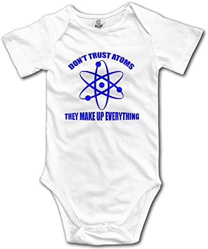 Baby Onesie Don't Trust Atoms They Make Up Everything Cotton Funny Bodysuits