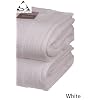 Pair of WHITE Bath Sheets, Prestige 'Luxor' Egyptian Cotton 650gsm, 150cm x 100cm