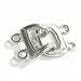 1 pc .925 Sterling Silver 2-strand Hook Eye Toggle Clasp 11.8mm / Connector / Findings / Bright