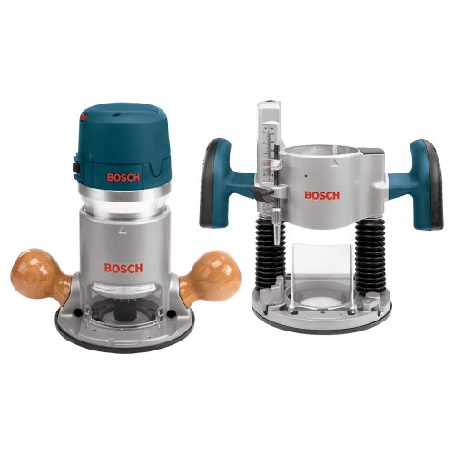 Bosch 1617EVSPK 12 Amp 2-1/4-Horsepower Plunge and Fixed Base Variable Speed Router Kit with 1/4-Inch and 1/2-Inch Collets