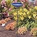 In-Ground Blue Glass Bird Bath