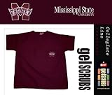 NCAA Mississippi State Bulldogs Maroon Gelscrubs Top