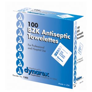 BZK ANTISEPTIC TOWELETTES 1303 100 EACHB001V9QPVW : image