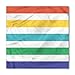 Ambesonne Striped Bandana, Rainbow Kids Pattern, Unisex Head and Neck Tie
