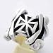 maltese7  - Silver Maltese Cross Mens Ring