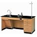 Diversified Woodcrafts 1214K-L-ADA Solid Oak Wood ADA Instructors Desk, Phenolic Resin Top, 6' Width