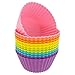 Freshware CB-320SC 12-Pack Silicone Jumbo Round Reusable Cupcake and Muffin Baking Cup, Six Vibrant Colors