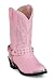 Girls Pink Cowboy Boot with Rhinestone Boot Chain