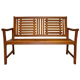 New Tiki Bamboo Bench Tropical Coffee Table Patio Bar Bench