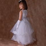 Sophias Style Wedding Flower Girl Dress WHITE PETAL Special Occasion Dress 10