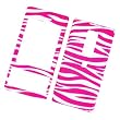 HTC Touch Pro CDMA Raphael XV6850 Verizon Rubberized Snap-on Protector Hard Case Image Cover "White & Pink Zebra Pattern" Design