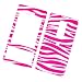 HTC Touch Pro CDMA Raphael XV6850 Verizon Rubberized Snap-on Protector Hard Case Image Cover "White & Pink Zebra Pattern" Design