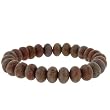 10mm Rondelle Stretch Bracelet - Fossilized Agate