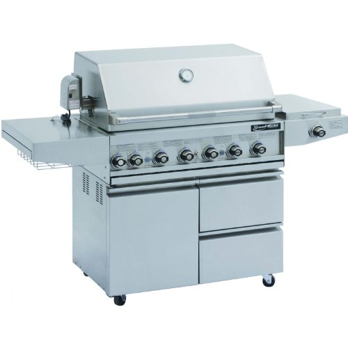 Grand Turbo By Barbeques Galore 38-inch Natural Gas Grill On Cart