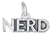 Sterling Silver Antiqued "Nerd" Charm.