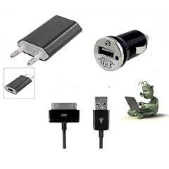 Rydges� RMT- KFZ 01B Auto Ladeger�t Netzteil Komplett - SET f�r Apple iPhone 4 / 4S / 3G / 3GS iPod + USB Sync Kabel Datenkabel / Ladekabel