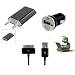 Rydges� RMT- KFZ 01B Auto Ladeger�t Netzteil Komplett - SET f�r Apple iPhone 4 / 4S / 3G / 3GS iPod + USB Sync Kabel Datenkabel / Ladekabel