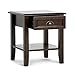 SIMPLIHOME Bedford SOLID WOOD Universal TV Media Stand, 53.9 inch Wide, Living Room Entertainment Center, Storage Cabinet with Glass Doors, for Flat Screen TVs up to 60 inches in Dark Tobacco Brown