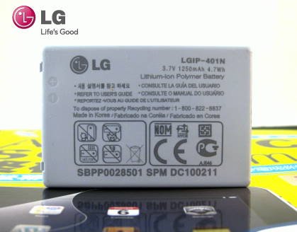 Original OEM LG Rumor Touch LN510 Battery 1250 mAh ( LGIP-401N) + Free Stripes Stars Silicone Wristband