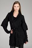 0044 Belted Black Cardigan
