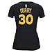 Stephen Curry Golden State Warriors Womens Black Heathered Jersey Name and Number V-neck T-shirt