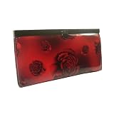 Womens Asian Rose Pattern Ballet Accordion Clutch Wallet in Choice of Colors
