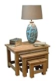Mobel Oak Nest Of Three Coffee Tables