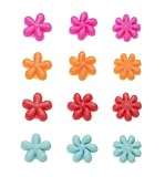 Lurch 210210 Glasmarkierer Silikon Pretty Flowers 12er Set