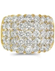 CleverEves Diamond Cocktail Ring in 18k Yellow Gold