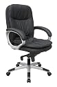 7576 BLACK OFFICE LEATHER CHAIR PADDED - NEW 2009 MODERN DESIGN
