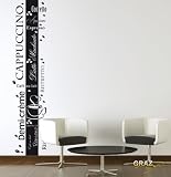 Produkt-Bild: Wandtattoo Wandaufkleber Wand Banner K&uuml;che: purer Kaffeegenuss - Kaffee - Coffee 228x50cm Braun