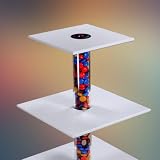 Cupcake Snap 4-Tier Square Acrylic Cupcake Stand and Dessert Tower