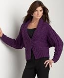 Jones New York Multi-Weave Shawl-Collar Cardigan