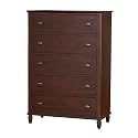 Bassettbaby Lenox Park 5 Drawer Tall Dresser, Java