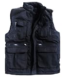 Mens XL Blue Padded Bodywarmer 14 Pocket Heavy Duty Jacket