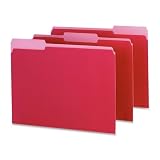 Pendaflex 421013RED Pendaflex Interior File Folders, 1/3 Cut, Top Tab, Letter, Red, 100/Box