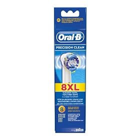 Braun Oral-B EB20-8 Precision Clean Replacement Rechargeable Toothbrush Heads 8-Pack (Packaging May Vary)