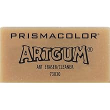 Prismacolor Design ArtGum Erasers, Biege, 12 Erasers (73030)