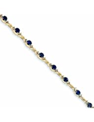 Genuine 14K Yellow Gold Diamond And Sapphire Bracelet 7 Grams Of Gold 100% Satisfaction Guaranteed.