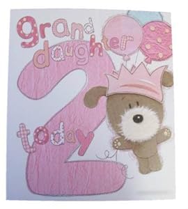 granddaughter's second birthday card