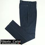 2661 春 夏 高級 ワンタック ストレッチパンツ 男性 紳士服 メンズ Vittorio Carini ネイビー 85