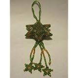 Guatemalan Star Christmas Ornament (Green/ Yellow)