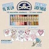 DMC Linen Floss 12 COLOR PACK Includes 10 Designs