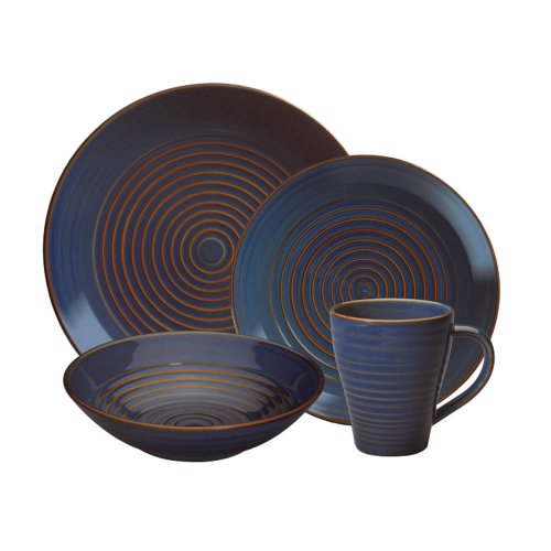 Pfaltzgraff Blue Pointe 16-Piece Dinnerware Set, Service for 4