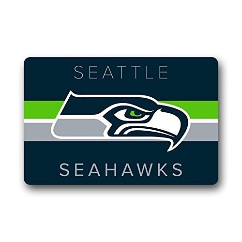 Seattle Seahawks Custom Machine-washable Indoor/Outdoor/Shower/Bathroom Doormat (23.6 x15.7)